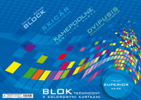 Blok techniczny A3 25k. kolorowy Kreska
